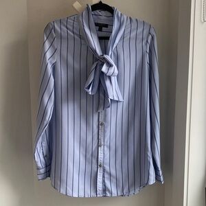 Banana Republic Light Blue Striped Dress Shirt